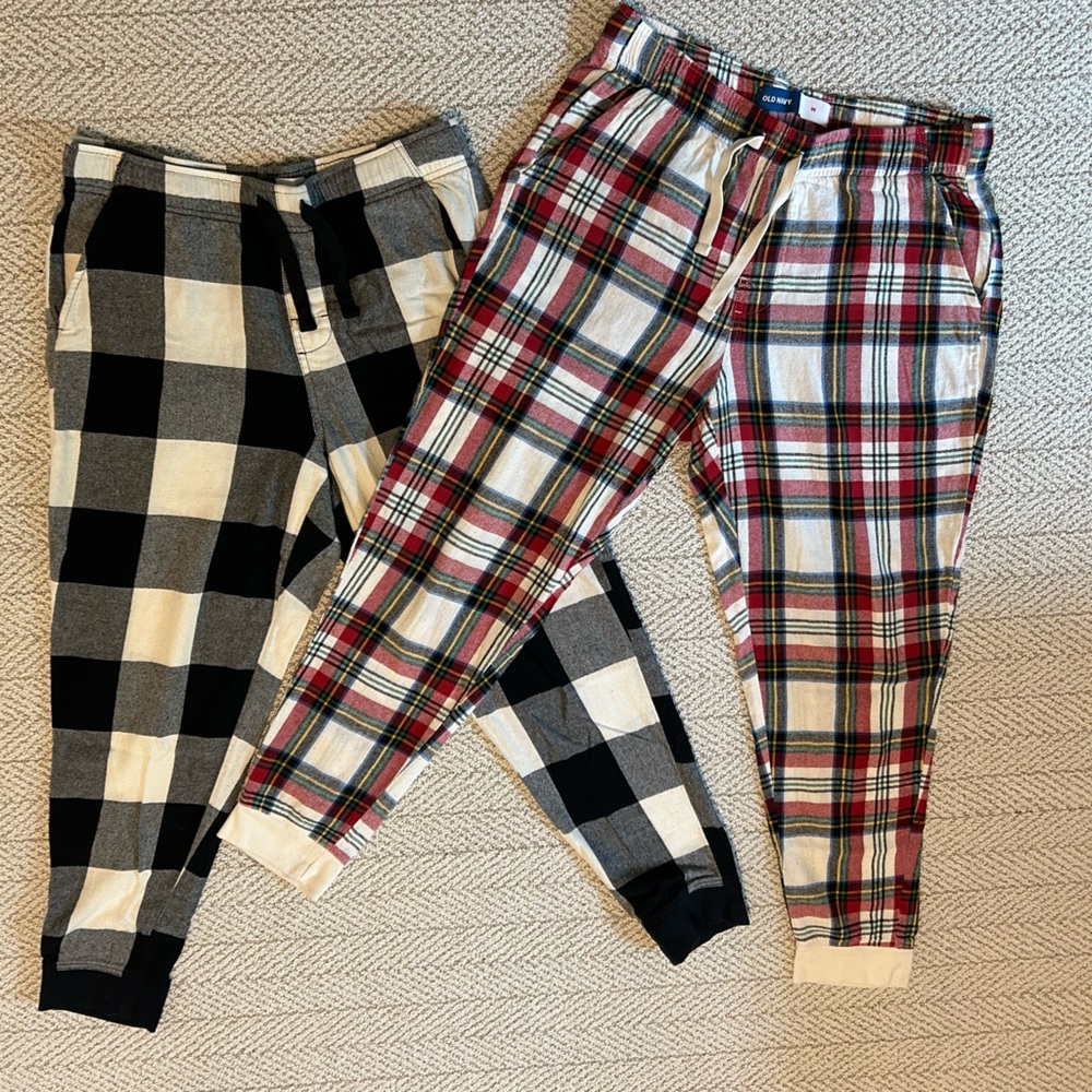 Plaid Pajama Pants Set (both pairs)